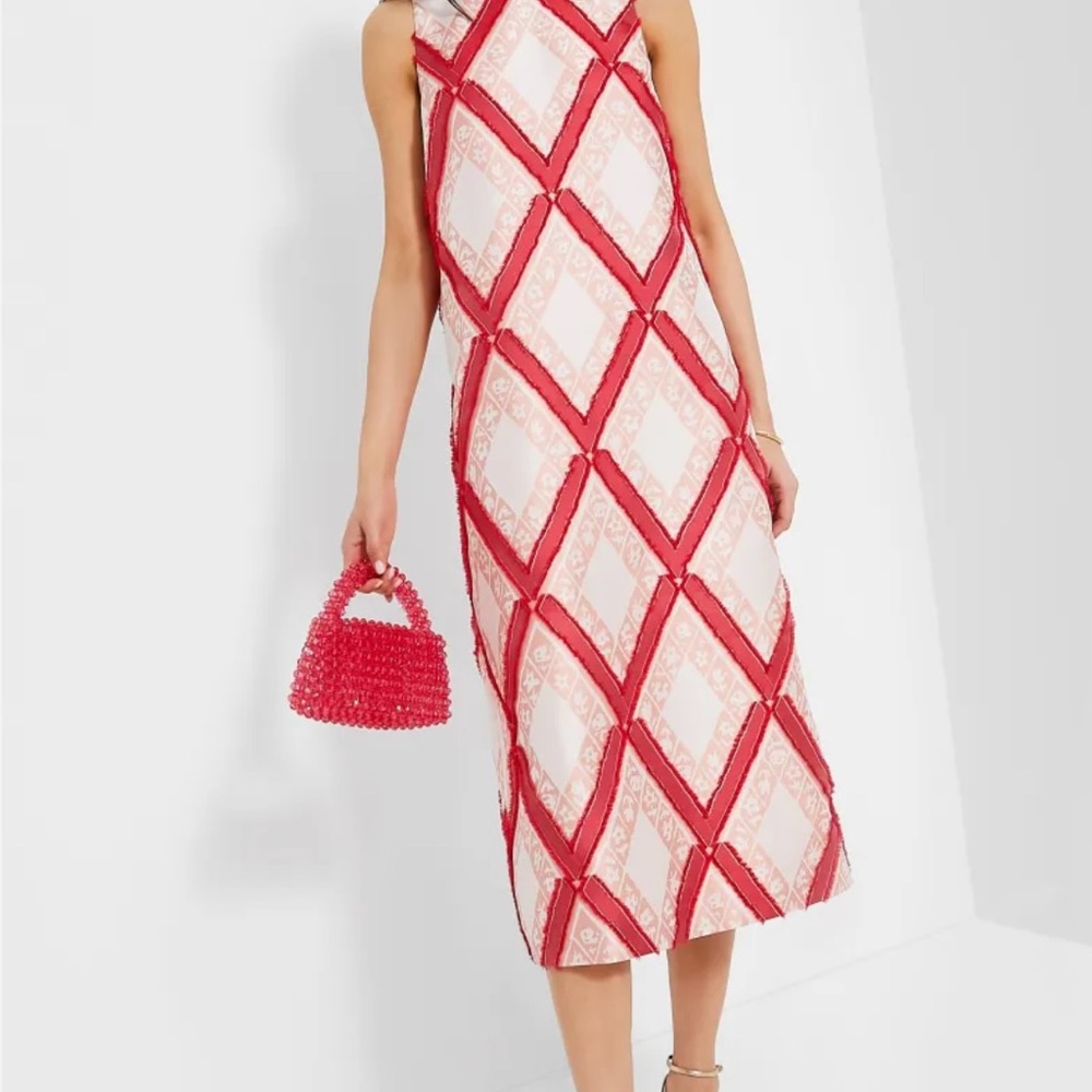 Tuckernuck Vermillion Trellis Fil Coupe Francine Dress